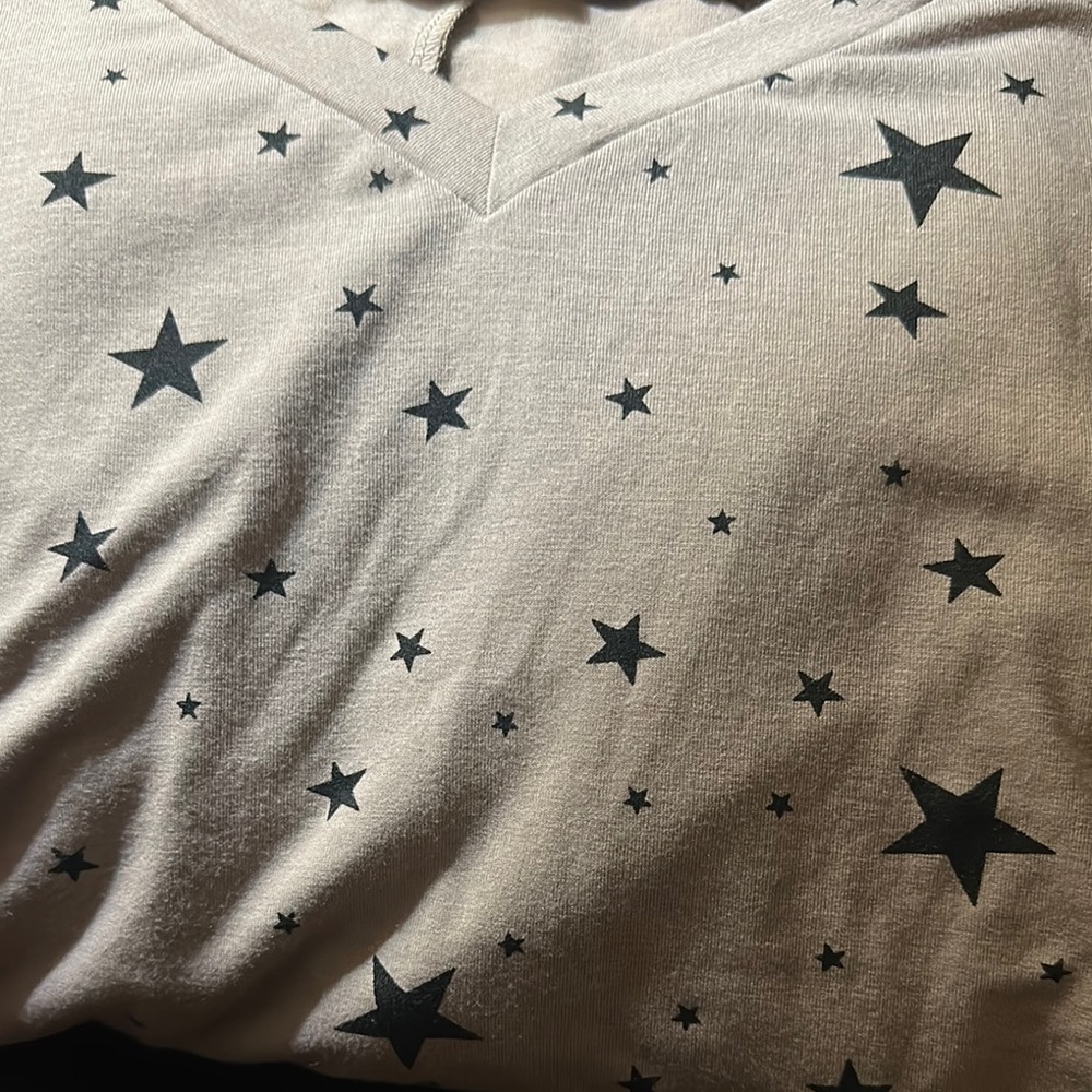 Star Patterned Beige Top BRAND NEW